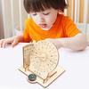 DIY Solar Artificial Satellite Model Kit Educational Handmade Wooden Puzzle Moon Rover Sundial Model Kids Science Exploration Projects STEM Toy