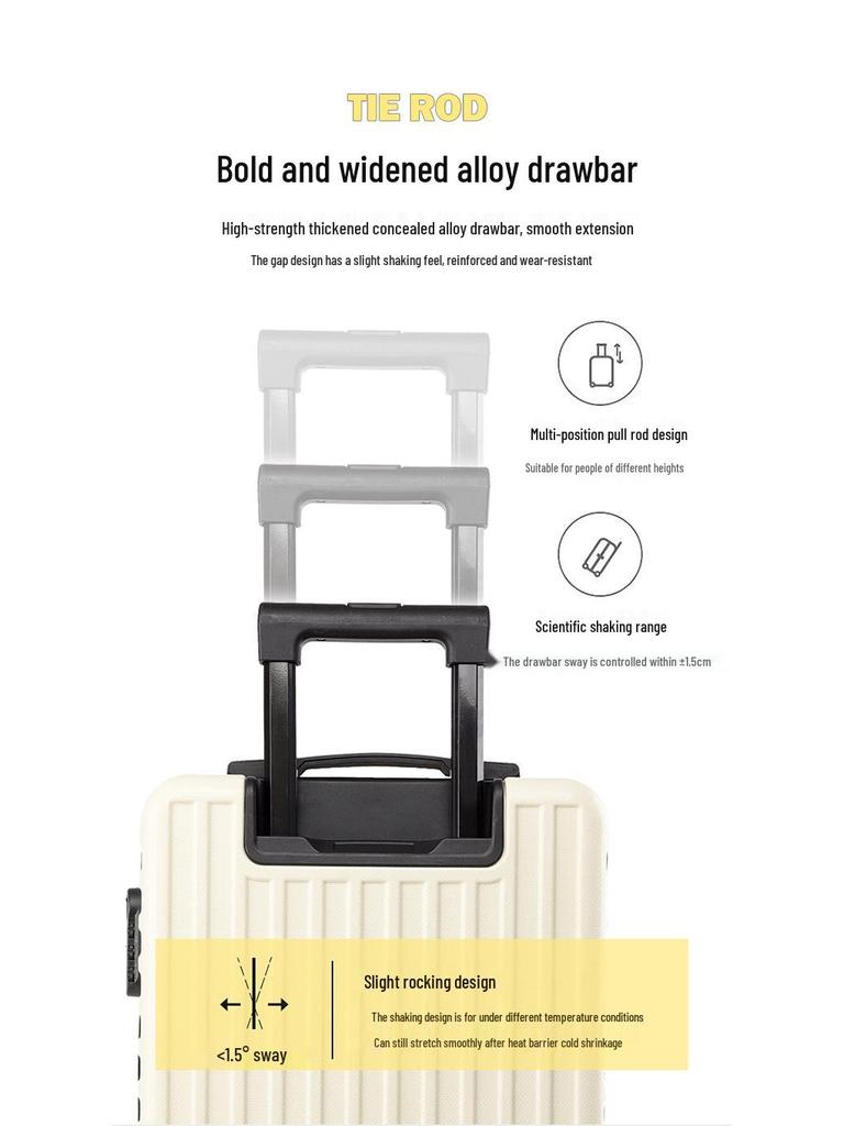 20-Inch Lightweight Multifunctional Travel Suitcase with Universal Wheels & TSA Lock