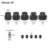 uxcell M1 Mod1 Pinion Gear Set, 5mm Shaft, 13T, 14T, 15T, 16T, 17T Motor Gears, Hardened Steel Pinion Gears with 3.17mm Coupler for RC Cars (Set of 5)