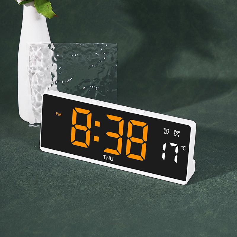 Multialarm Modern Led Desk Clock With Temperature Display For Office Or Bedroom Use