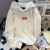 Женская модная универсальная свободная толстовка с капюшоном, вышитая, плотная, повседневная куртка на весну/осень