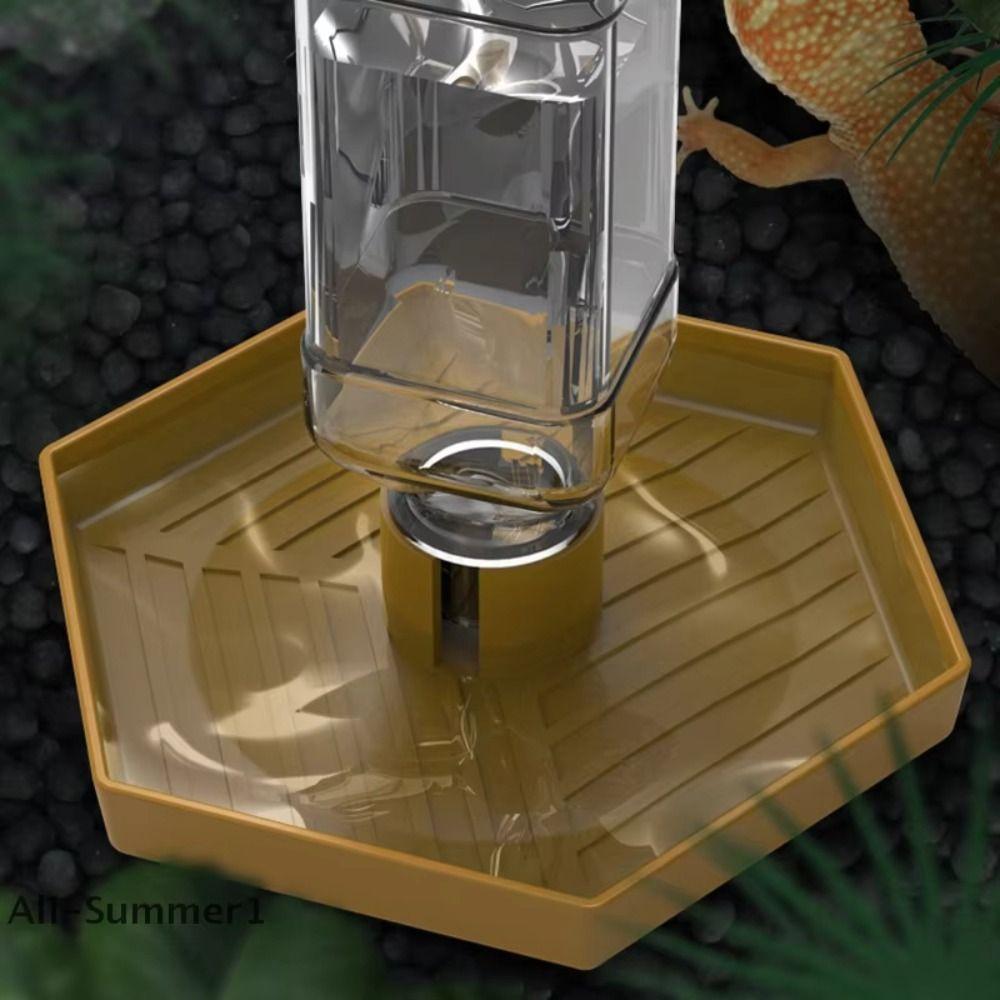 Stable Turtle Water Bowl Anti-slip Automatic Water Dispenser Lizard Food Feeder for Amphibians