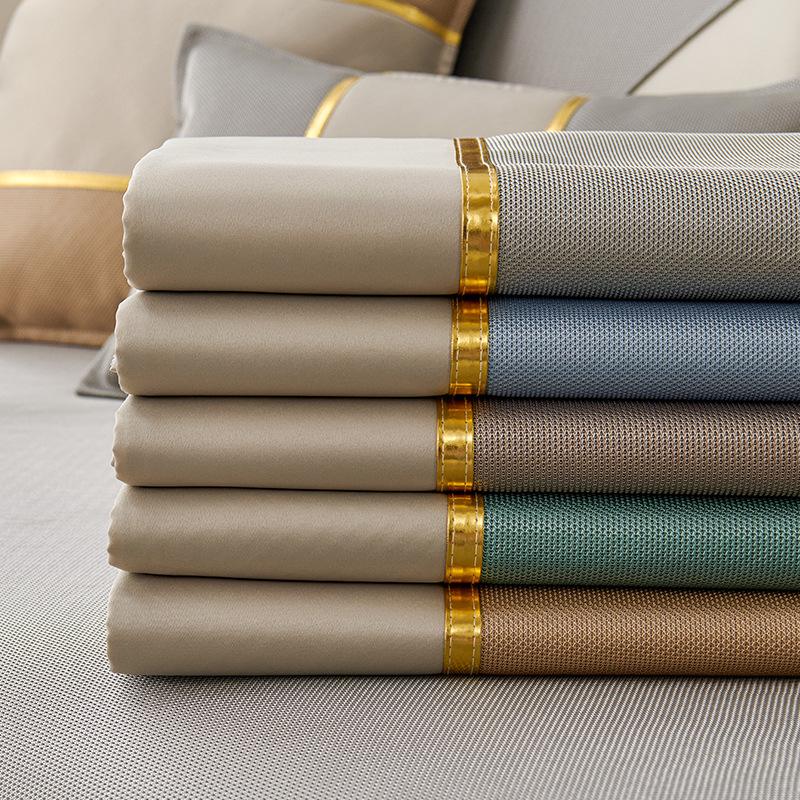 Легкий роскошный высококачественный диван из ледяного шелка, крутой бамбуковый коврик, летняя нескользящая подушка, летняя ткань для чехла на диван