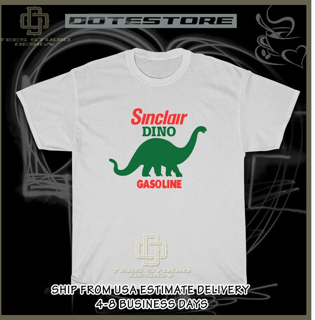 New Sinclair Dino Gasoline Logo Men's T-Shirt American Dotees Tee Shirt