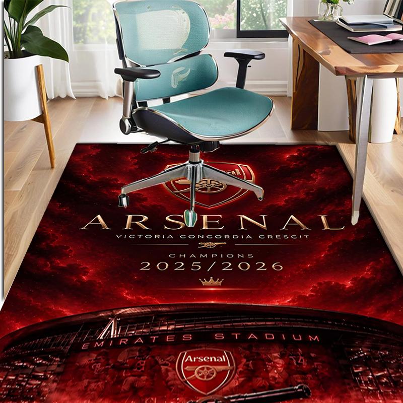 Arsenal F.C Pattern Rug, Indoor/Outdoor Mat, for Picnic, Gameroom, Bedroom, Office, Living Room, Home Decor Carpet, Birthday Gift