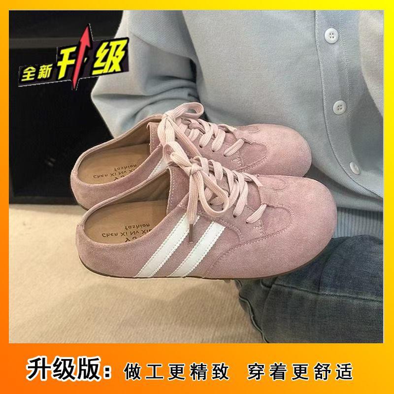 Тапочки в стиле ретро с сумкой на голове, женские, носят одну педаль, толстая подошва, ленивый человек увеличивает рост, повседневная обувь для моральной подготовки, новинка весны и лета 2025 года