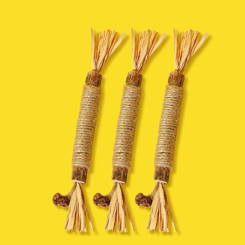 Игрушка-дразнилка для котенка из пеньковой веревки, прочная - Устойчивый к укусам инструмент для стачивания зубов для удовольствия от жевания котенка