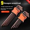 Hexagon Wrench 9-piece Set High Strength Hexagon Tool Multifunctional Plum Blossom Extended Ball Head Wrench