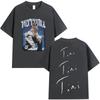 2026 New  Albumpattern Tshirt Fashionable Harajuku Shortsleeved Pure Cotton Casual Streetwear