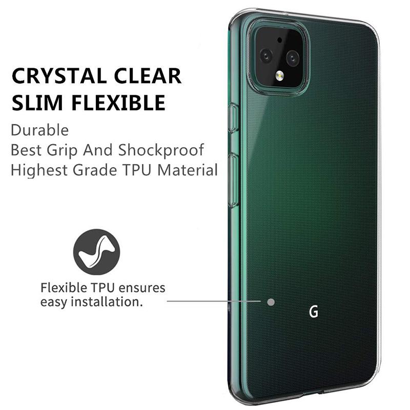 Прозрачный ТПУ для Google Pixel 4/4 XL Pixel4 Pixel4XL Google4 4XL 2019 Задняя Крышка Силиконовая Мягкая Прозрачная Ультратонкая Чехол-сумка для Телефона