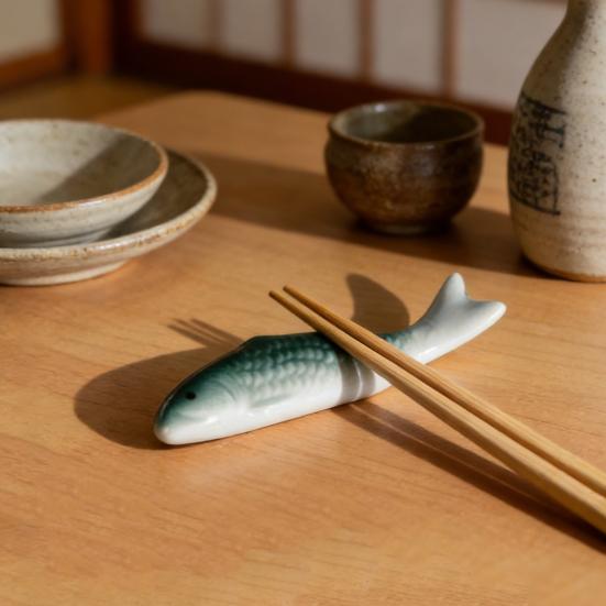 Керамическая подставка для палочек для еды в форме рыбы Держатели для палочек для еды Милая подставка для ложек, вилок, ножей для домашней кухни Декор стола