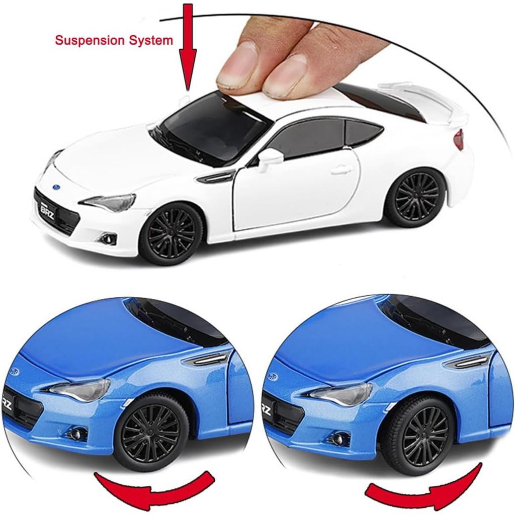 1/32 масштаб Subaru 2017 BRZ модель автомобиля литые игрушечные машинки металлические детские литые машинки, двери открываются, со светом, игрушки для детей подарки коллекция дисплей