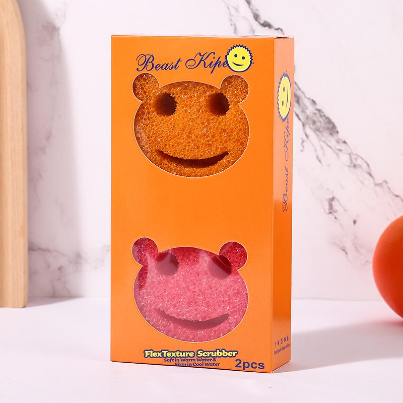 Губка для волшебной уборки Douyin Smiley – Губка для мытья посуды на кухне в виде сотовой мочалки