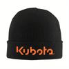 Оранжевая вязаная шапка с логотипом Kubota, теплая шапка-бини, бейсболка