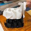 3D Printed Cow Ornament Pass Through Fidget Toy Pass-through Black And White Cow Sculpture for Stress Anxiety Relief