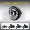 1PCS 5.75" Round LED Vintage Motorcycle & E-Bike Front Headlight, White Hi/Lo Beam Projector, White/Amber DRL Driving Lamp, High Brightness 12V-36V