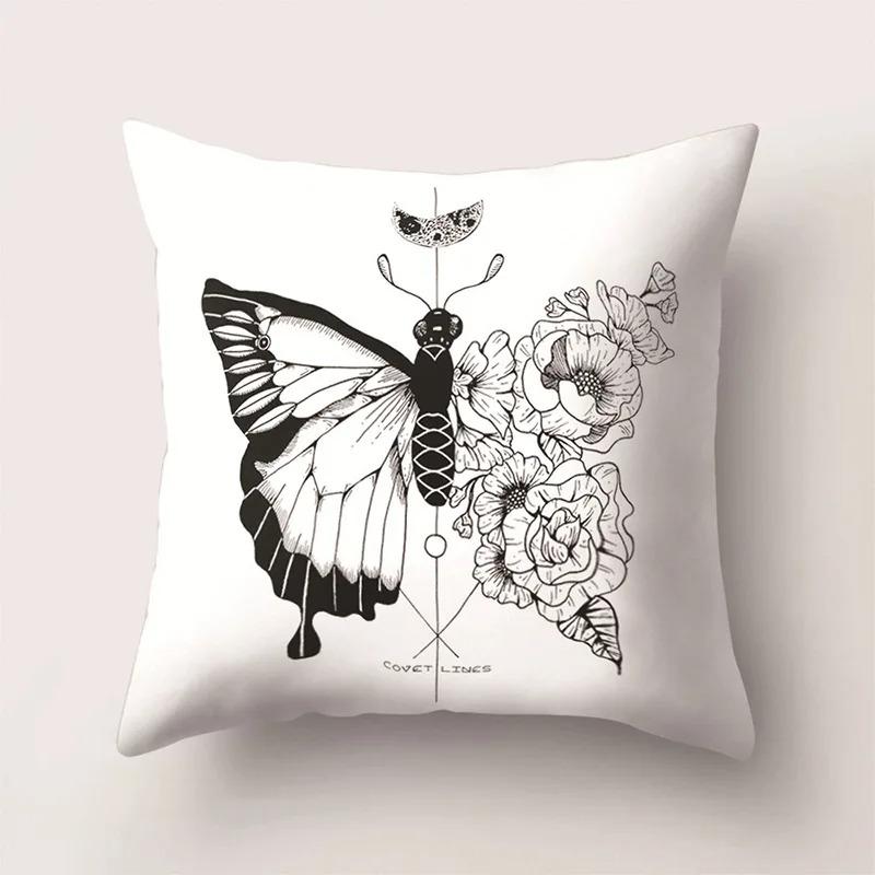 Colorful Butterfly Pillowcase Car Ornaments Office Living Room Sofa Home Pillowcase