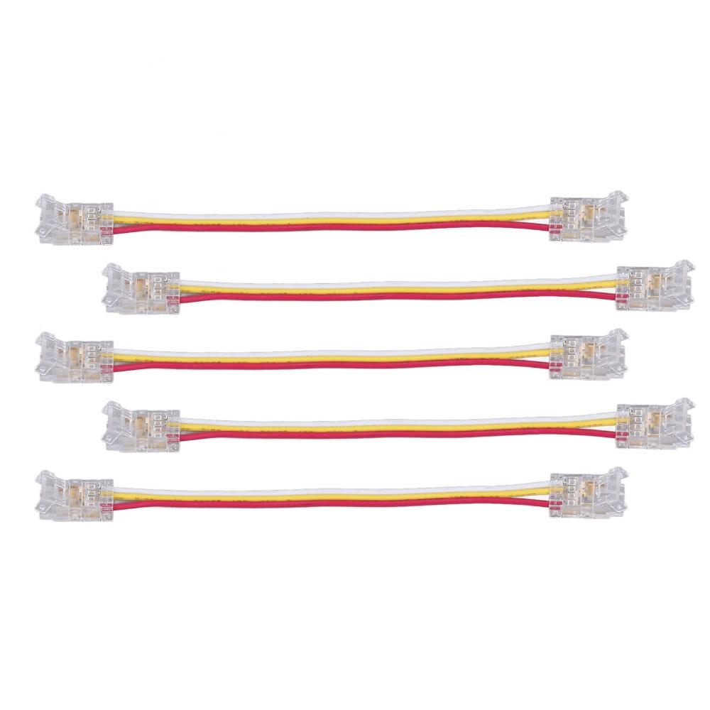 10pcs 3Pin LED Light Strip Connectors 8mm/10mm LED Tape Light Connector For Party