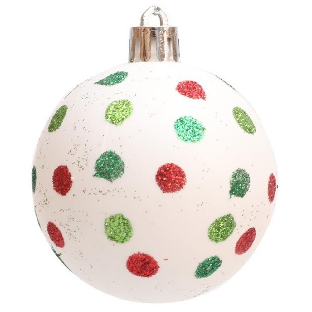 Plastic Christmas Baubles 6cm Christmas Tree Hanging Baubles Holiday Home Decor