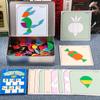 Magnetic Wooden Tangram Puzzle Toys 168 Pieces Early Childhood Education Gift