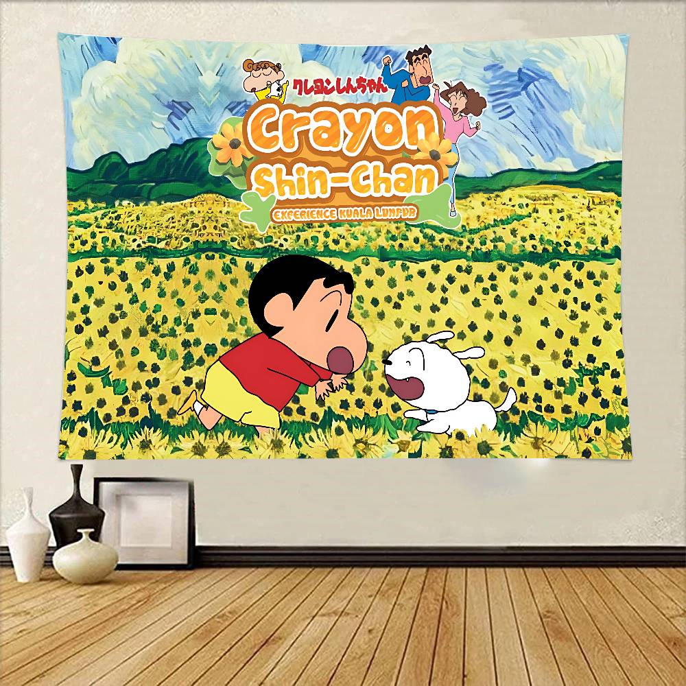 CCrayon SShinchan Tapestry Wall Hanging Printed Polyester Tapestry INS Decoration Wall Decor