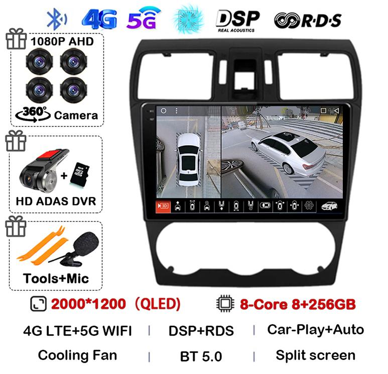 Android 14 Carplay Для Subaru Forester 4 SJ XV 2012 2013 2014 2015 Автомагнитола Мультимедийный проигрыватель GPS Стерео Камера 360 Головное устройство