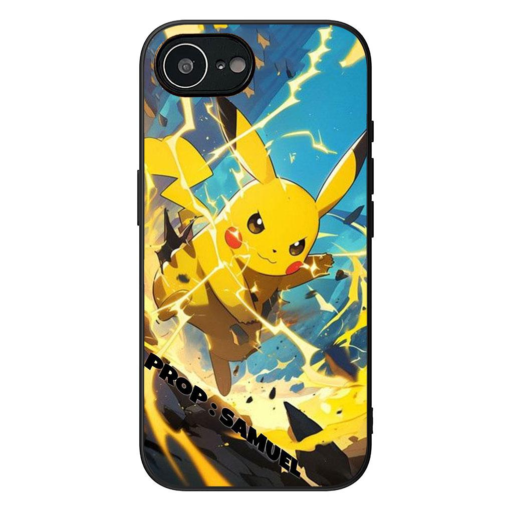 Phone Cover for Apple iPhone 13 12 Mini XS 11 Pro Max 7 8 Plus XR SE 2022 2020 SE3 Case P-Pikachus Mew P-Pokemons Mewtwo