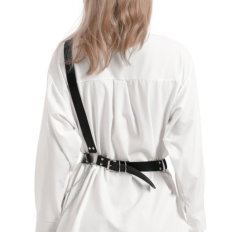 Новая женская клубная боди-биндинг, секс-пояс, панк-стиль с цепями, европейский и американский сексуальный ремень через плечо, ремень для фиксации