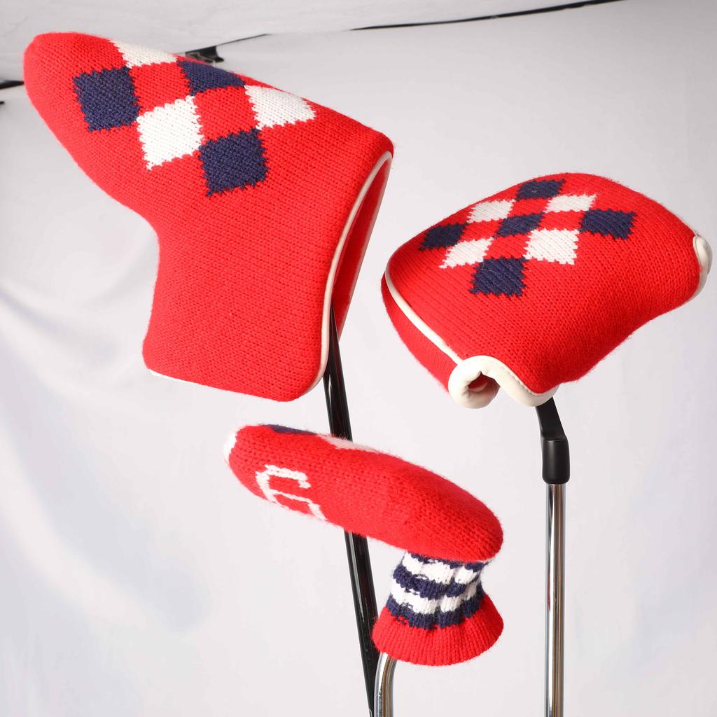 New Design Knitted Socks Head Cover Golf Simple Portable Golf Headcover