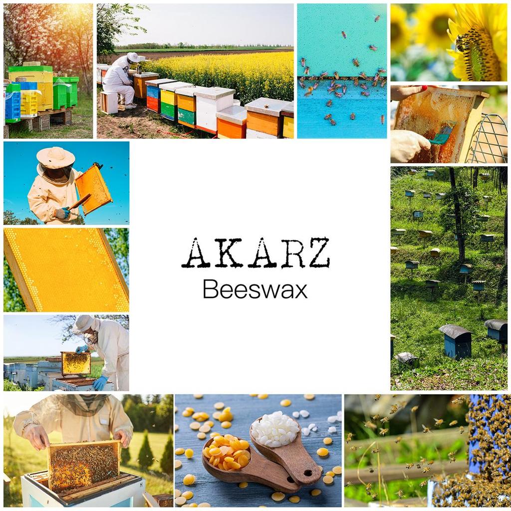 AKARZ White/Yellow Beeswax Pure Natural Cosmetic Grade Top Quality for DIY Lip Balms Lotions Candles Bees Wax Pastilles Raw Material
