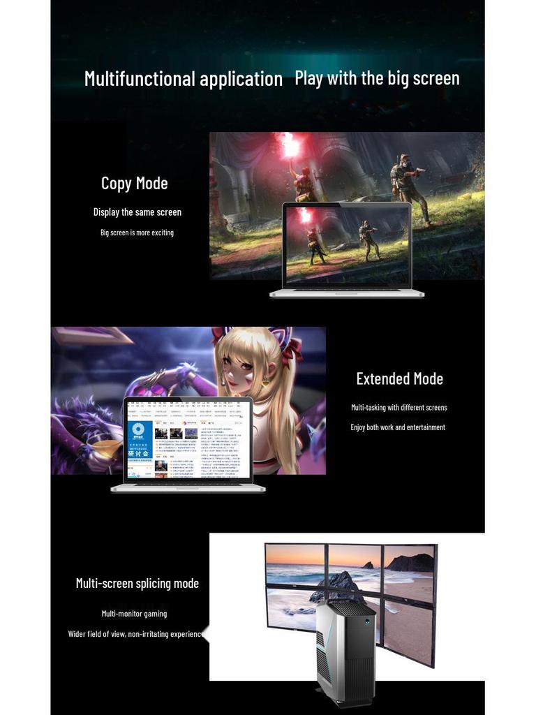 Mini DP to DP Bi-Directional 4K/144Hz Cable for Laptop/Monitor, 1.4 Version, Supports 16K Video