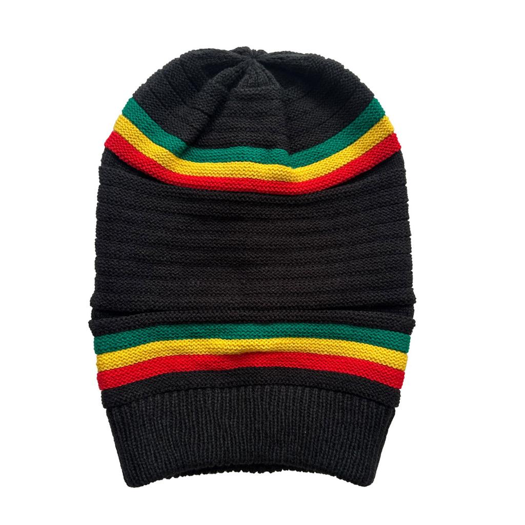 Stripe Colorful Decoration Hat Hiphop Unisex Knitted Hat Comfortable Warmth Hat for Fashionable Winter Wear