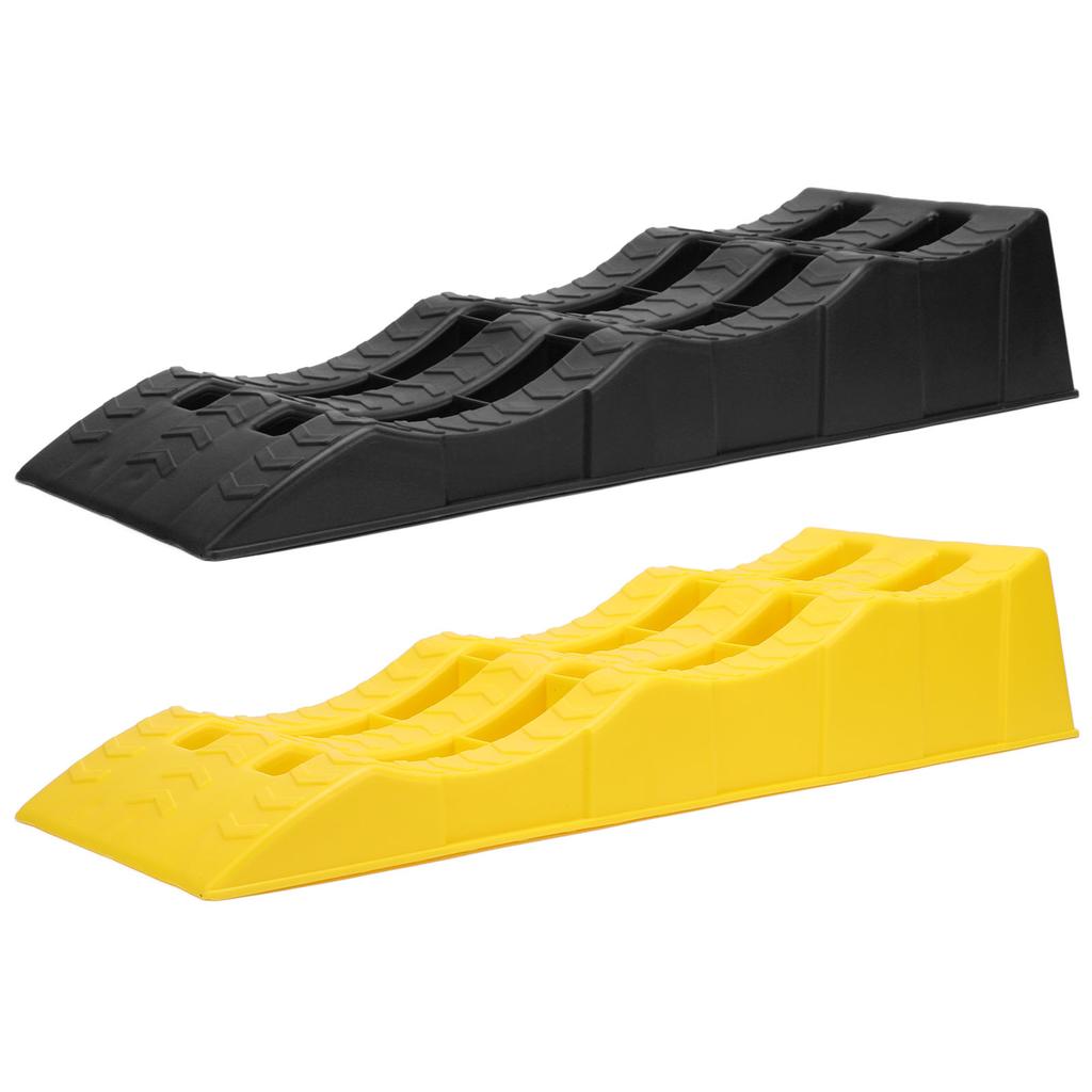 2PCS Automotive Leveling Ramp 7716LBS Capacity 3 Different Height Long Lasting Use for Travel Traile