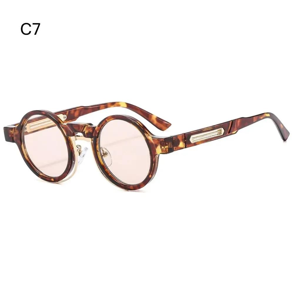 UV400 Round Frame Round Sunglasses Small Y2K Punk Sun Glasses UV400 Protection Eyewear for Women & Men