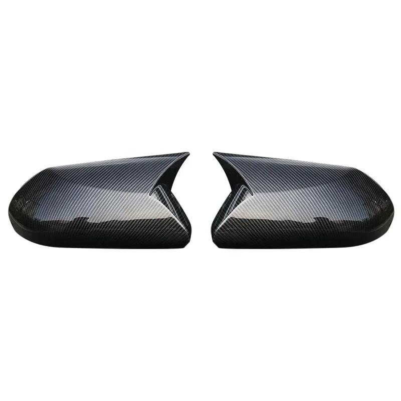 For Toyota C-HR CHR Car Rearview Side Mirror Cover Wing Cap Exterior Trim Carbon Fiber Glossy Black style