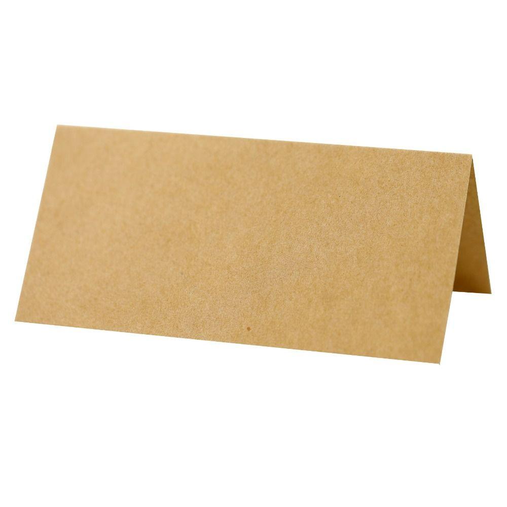 10pcs Kraft Paper Table Place Cards Blank Seating Number Card Anniversary Celebration