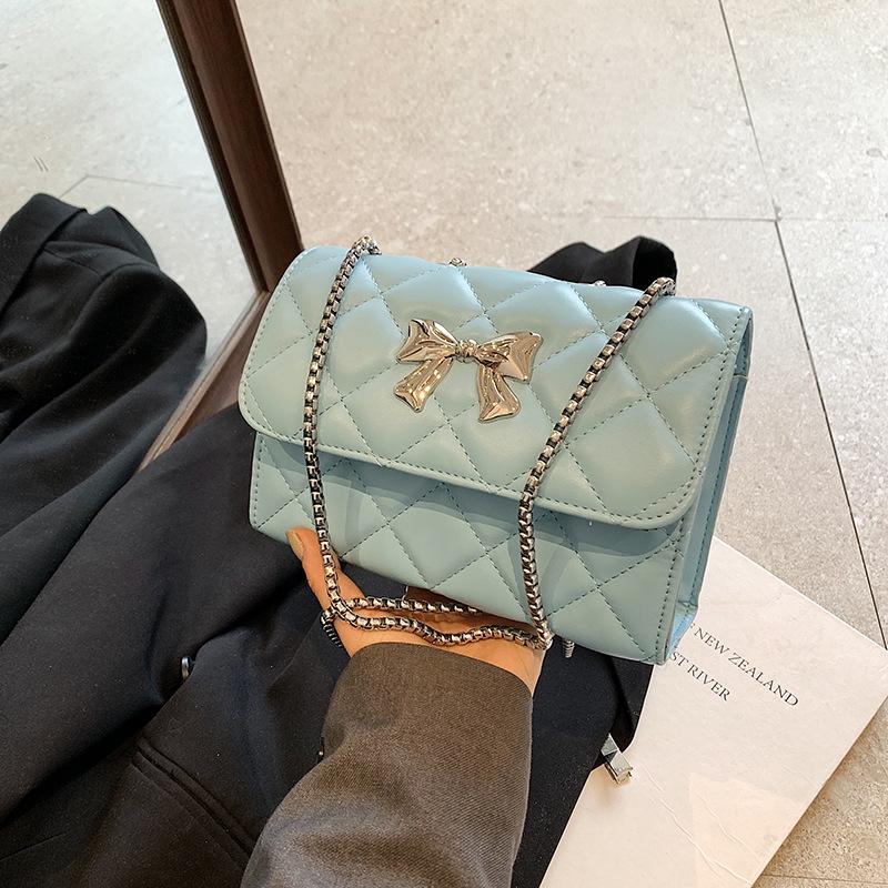 Новая модная маленькая сумка-цепочка в форме ромба в стиле аромата, корейская версия, простая маленькая квадратная сумка через плечо для женщин