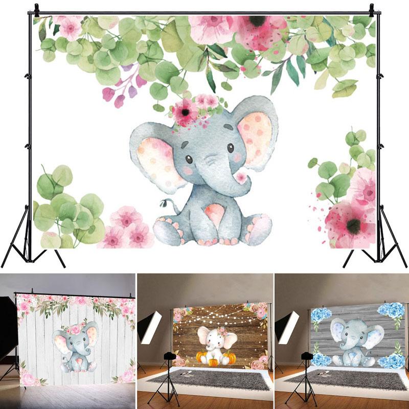 С днем ​​рождения слон ребенок фото фон детская фотография фон реквизит