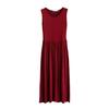 Summer Lady's Bottoming Long Vest Pleated Dress Lady Solid Dresses