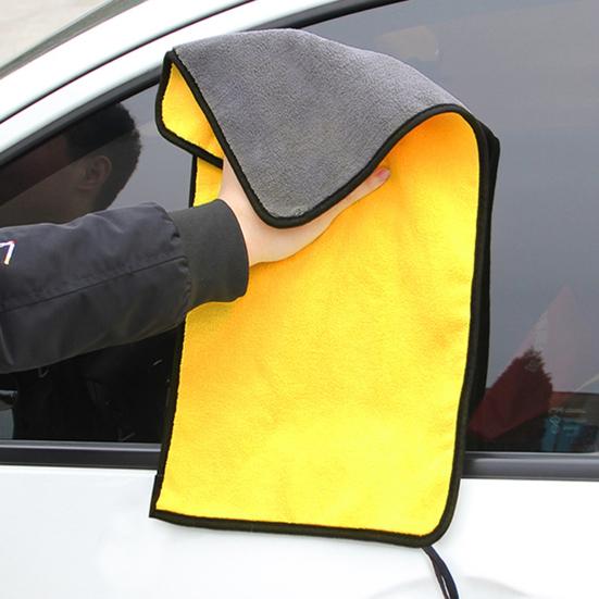 Car Wash Cloth Thickened Ultra Soft Dual Color Water Absorption Microfiber Waxing Towel for Automobile