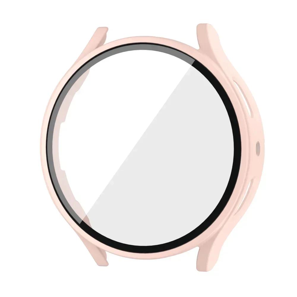 Tempered Glass+ PC Cover for Samsung Galaxy Watch 7 6 5 4 44mm 40mm All Coverage Protective Bumper Case Galaxy Watch Accessories