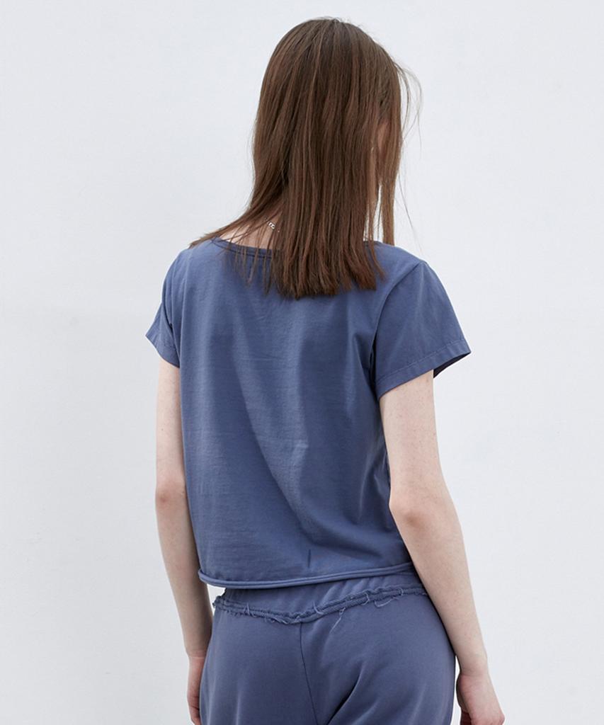 GYEONG Dyed Short Sleeve Tee_Blue