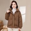 Women's Causal Winter Oversized Short Puffer Jacket with Hood
