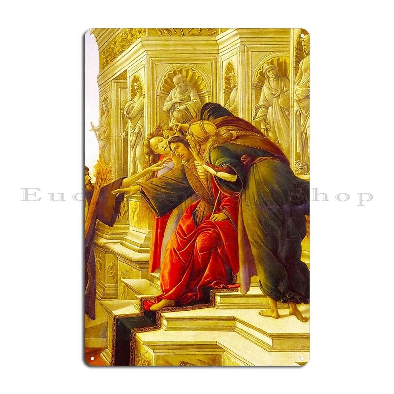 HD Mystic Nativity by Sandro Botticelli Portrait of Simonetta Vespucci Metal Wall Living Room Plates Custom Tin Sign Poster