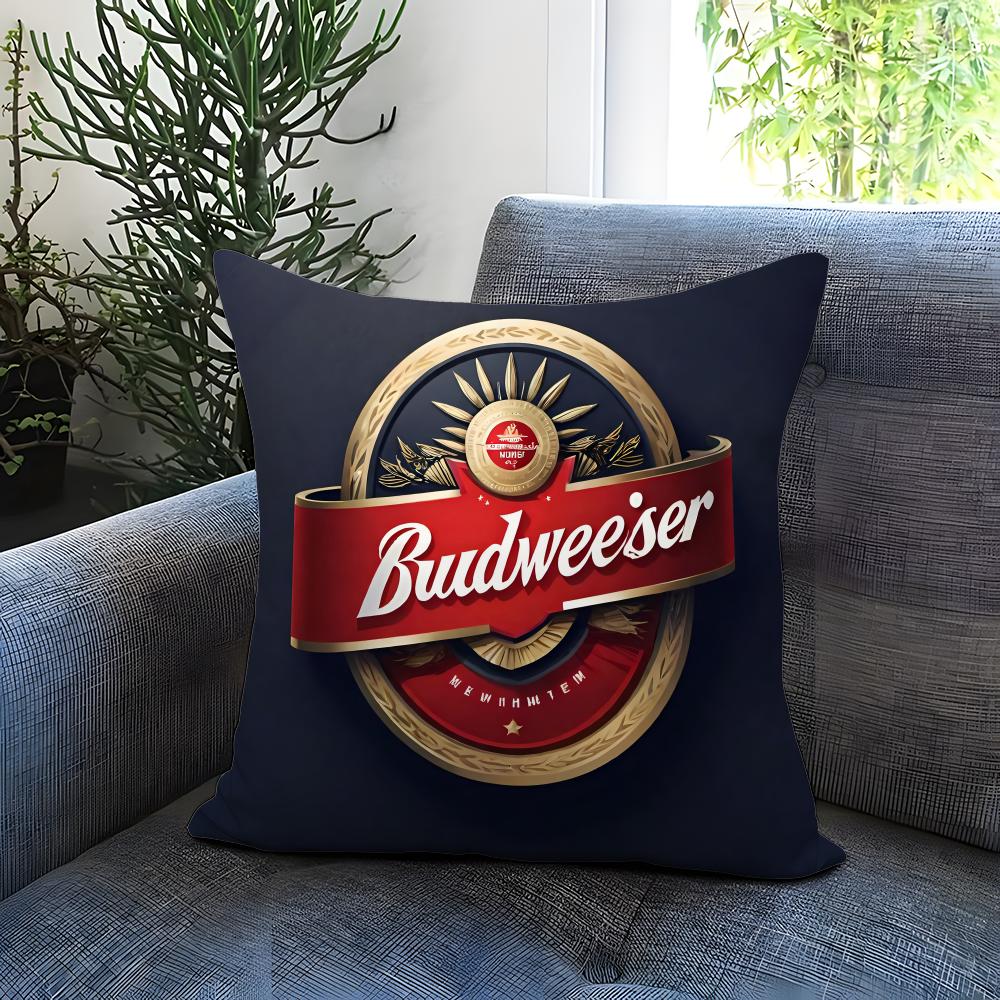 Trendy BBudweisered Cushion Cover Comfortable Reversible Pillow Cover Ideal for Car Sofa Bedroom Beyond
