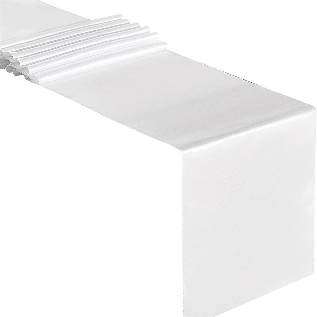 Сатиновые скатерти-дорожки однотонные 12x108 дюймов элегантное украшение для свадьбы дня рождения и банкетного мероприятия