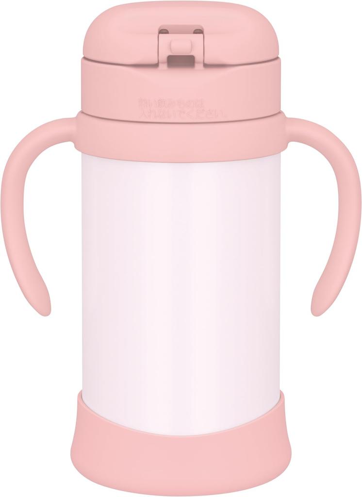 Термос Вакуумный Детский с Соломинкой PCH Кружка, 350 мл, Персиковый, Изолированный, FJT-350