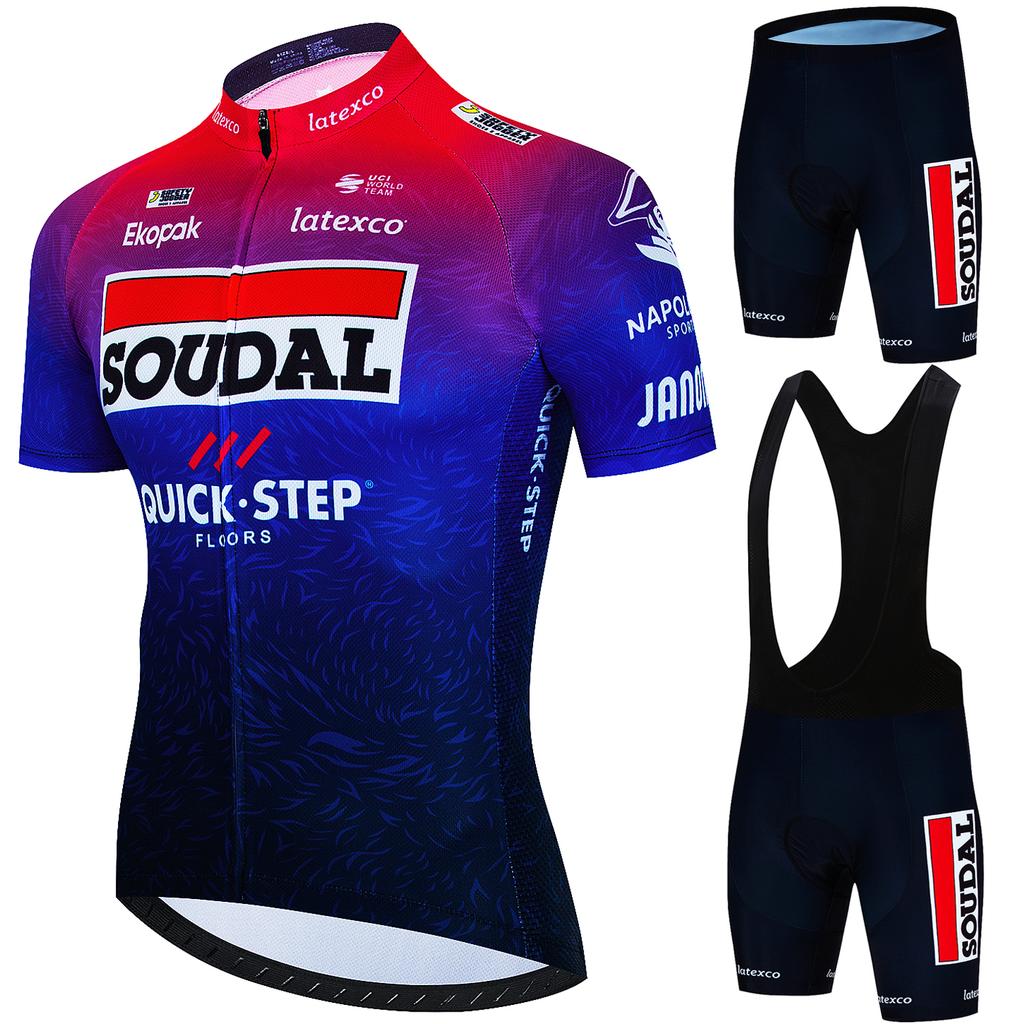 Men's Cycling Outfit Set  Quick Step Clothing 2026 Bicycles Clothes Summer Bike Jersey Cycle Jacket Man Spring Shorts Bib
