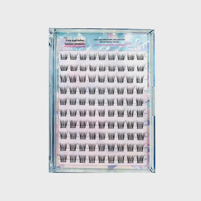 Накладные ресницы Lazy Pearl Girl без клея, самоклеящиеся — натуральные, фотогеничные отдельные пучки, идеально подходят для новичков и мультяшных стилей