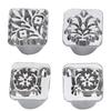 ZK20 12Pcs Stamping Punch Tool Tang Dynasty Flower Design DIY Vegetable Leather Stamper 1Pc Handle